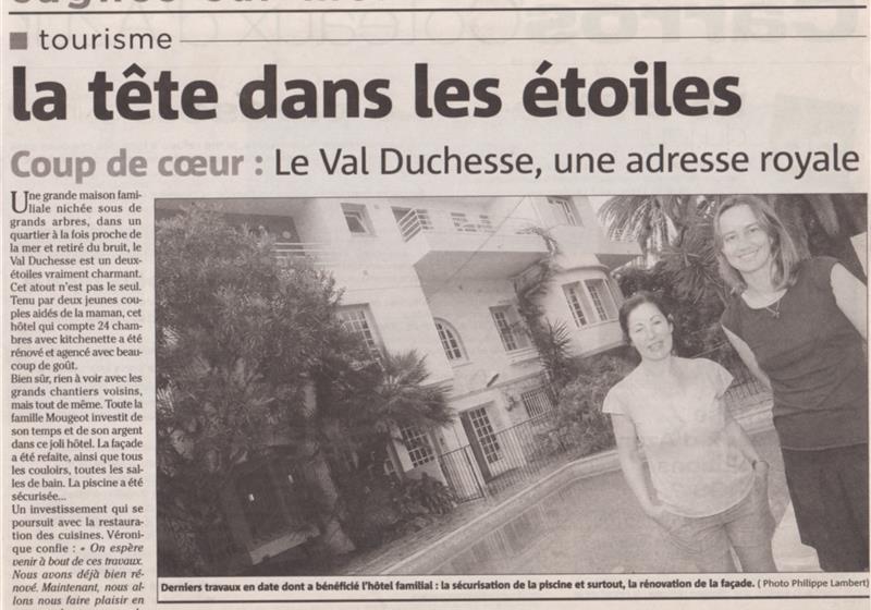 Nice Matin Hotel Val Duchesse Cagnes sur Mer