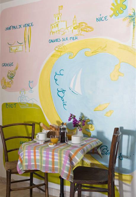 La salle petit-déjeuner du Val Duchesse à Cagnes sur Mer